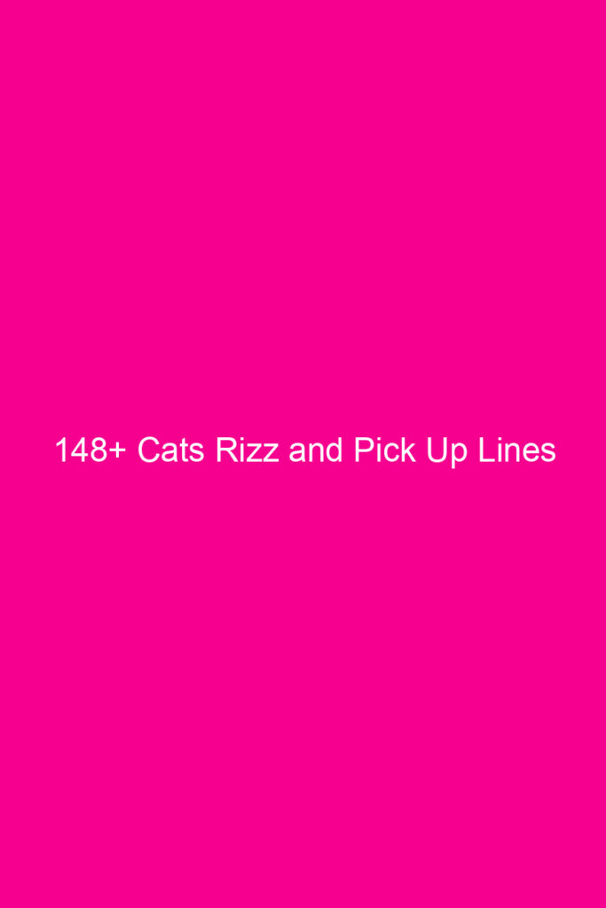 148 cats rizz and pick up lines 4800